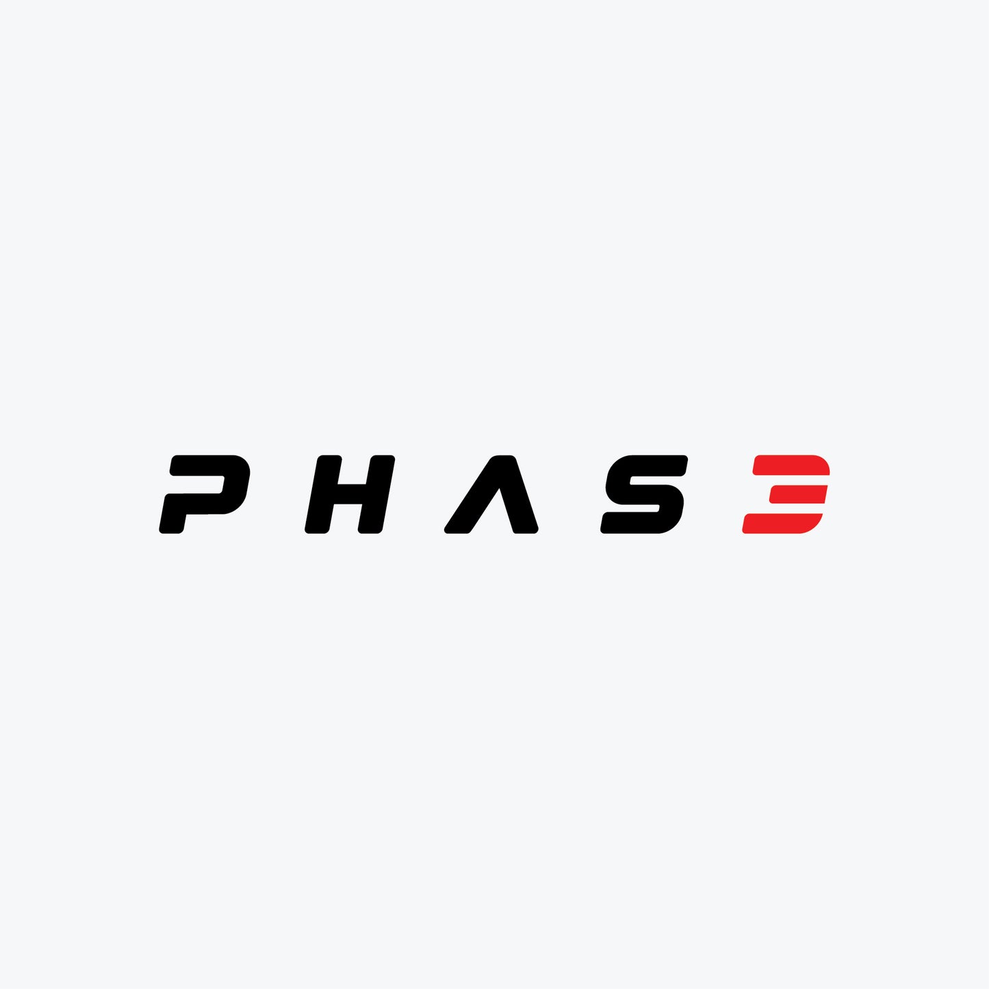 PHAS3 BLACK/RED 9.5 IN X 1 IN TRANSFER STICKER