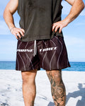 STRIPED MESH SHORTS