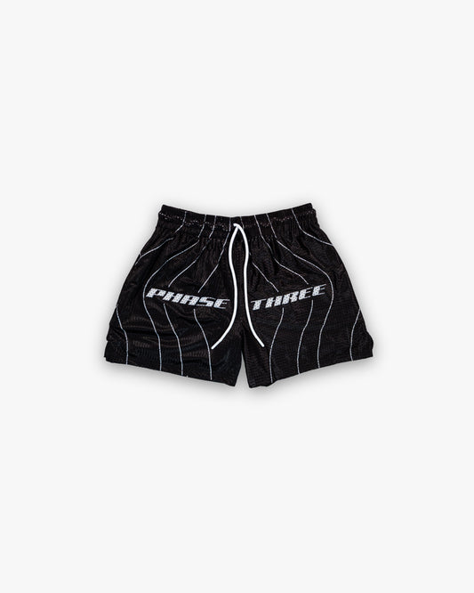 STRIPED MESH SHORTS