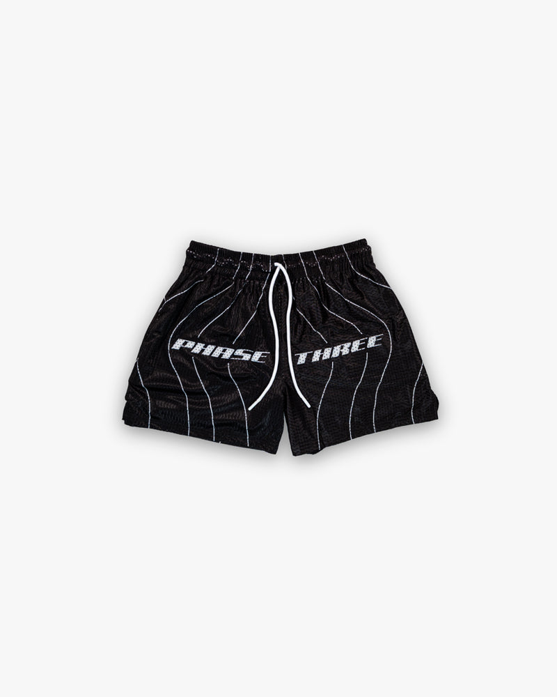 STRIPED MESH SHORTS